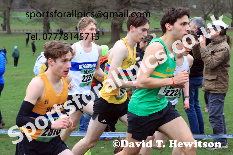 Mens Under-20s 2026 UK CAU Inter Counties Cross Country, Wollaton Park, Nottingham. Photo: David T. Hewitson/Sports for All Pics